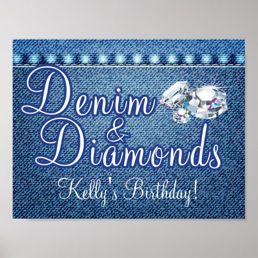 Poster de la fête Denim and Diamonds (Devant)