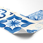 Poster de la Fête des mariées en carrelage bleu ci (Coin)