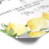 Poster de la Fête des mariées Tropical Lemon Date  (Coin)