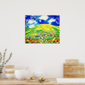 Poster de la fête d'été de l'art populaire naïf de (Cuisine)