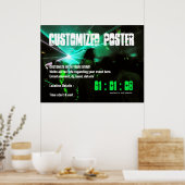 Poster de la fête d'évènement personnalisé (Cuisine)