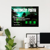 Poster de la fête d'évènement personnalisé (Bureau à domicile)