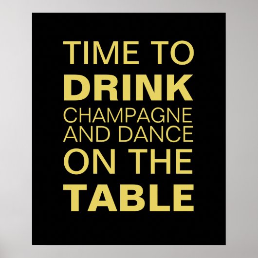 Poster de la fête du Champagne de boisson jaune (Devant)