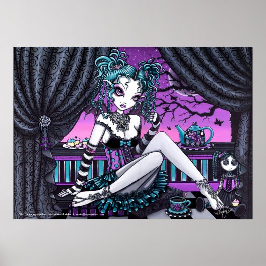 Poster de la fête gothique du thé de fée "Makayla" (Devant)