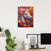 Poster de la fête Unicorn super mignon (Bureau à domicile)