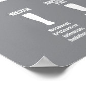 Poster de la feuille de fromage de bière Gris inve (Coin)