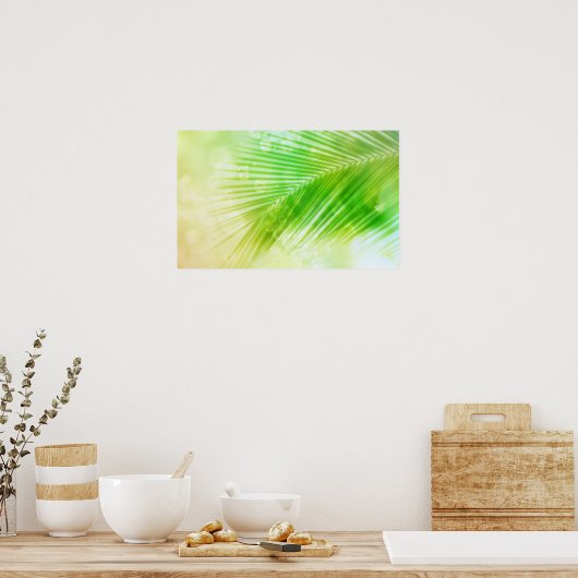 Poster de la feuille de palme tropicale (Cuisine)