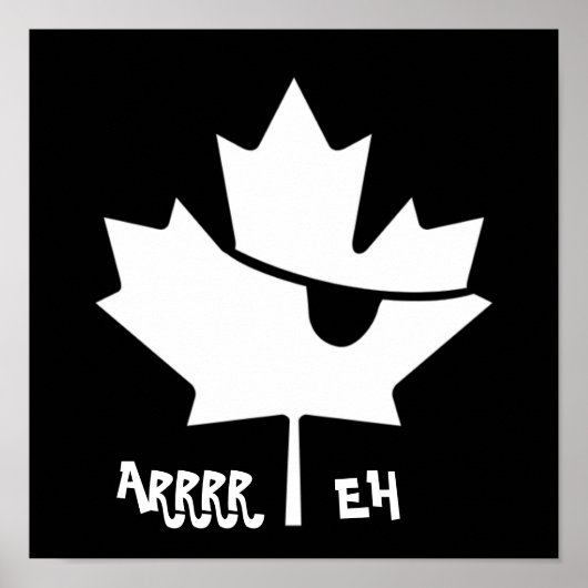 Poster de la feuille d'érable du pirate canadien " (Devant)