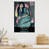 Poster de la fille Abstraite sur téléphone portabl (Cuisine)