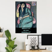 Poster de la fille Abstraite sur téléphone portabl (Bureau à domicile)