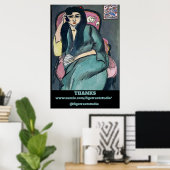 Poster de la fille Abstraite sur téléphone portabl (Bureau à domicile)