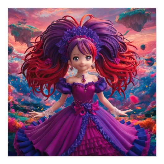 Poster de la fille Anime (Devant)