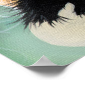 Poster de la fille avec chat noir Imprimer (Coin)