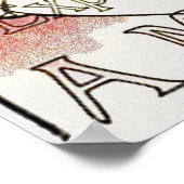 Poster de la fille avec des marguerites dans ses c (Coin)