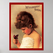 Poster de la fille avec papillon (Devant)