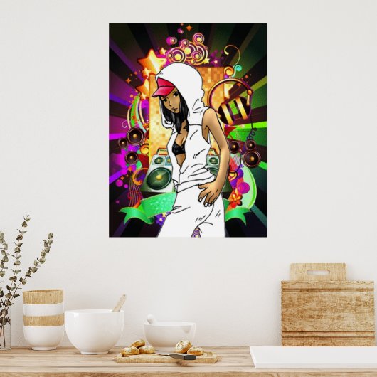 Poster de la fille B #2 (Cuisine)