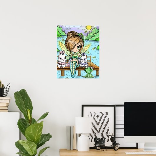 Poster de la fille Chibi (Bureau à domicile)
