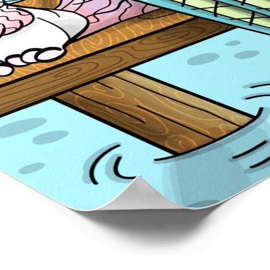 Poster de la fille Chibi (Coin)