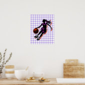 Poster de la fille de basketball Dribbling (Cuisine)