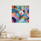 Poster de la fille de cyberpunk rétro (Cuisine)