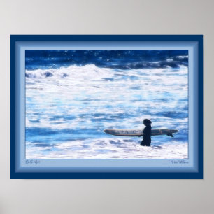 Poster de la fille de surfer