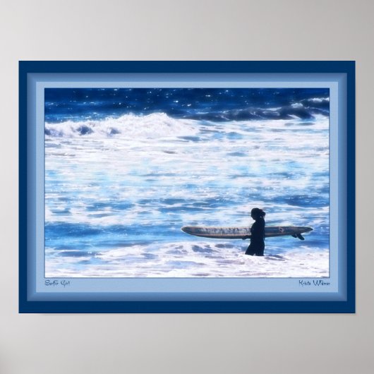 Poster de la fille de surfer (Devant)