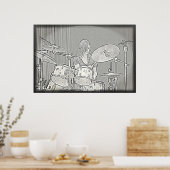 Poster de la fille de tambour ou de tambour (Cuisine)