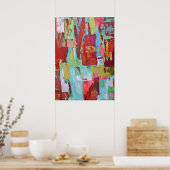 Poster de la fille de travail 20 x 28 (Cuisine)