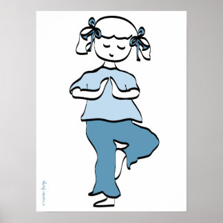 Poster de la fille de Yoga