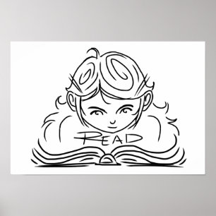 Poster de la fille du lecteur