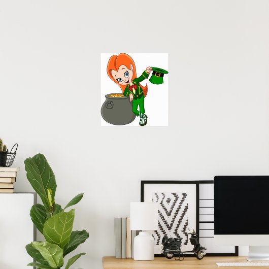 Poster de la fille Leprechaun (Bureau à domicile)