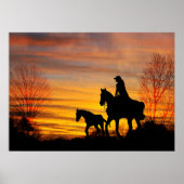 Poster de la fille Sunset Horseback Ride (Devant)