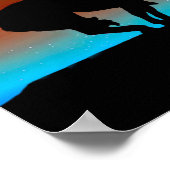 Poster de la fin de la piste Sihouette avec ciel n (Coin)