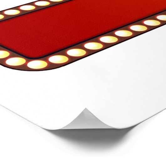 Poster de la flèche rouge avec lumière (Coin)