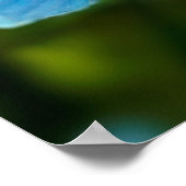 Poster de la fleur de crapaud bleu (Coin)