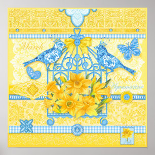 Poster de la Fleur de naissance et de la Gem March