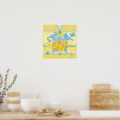 Poster de la Fleur de naissance et de la Gem March (Cuisine)
