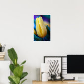 Poster de la fleur de tulipe jaune (Bureau à domicile)