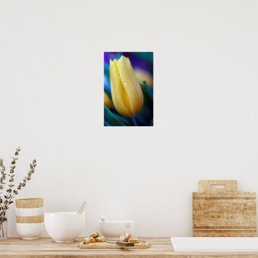 Poster de la fleur de tulipe jaune (Cuisine)