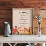 Poster de la fleur ou de la fleur Fleur sauvage au<br><div class="desc">Poster du Fleur sauvage d'automne ou du bar à fleurs - do-it-yourself Favoriser pour les anniversaires ou les baby showers</div>