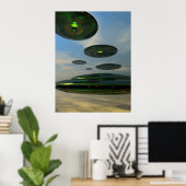Poster de la flotte de soucoupe volante (Bureau à domicile)