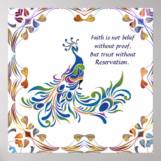 Poster de la foi de paon (Devant)