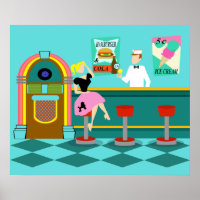 Poster de la Fontaine Retro Soda
