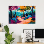 Poster de la forêt d'automne (Bureau à domicile)