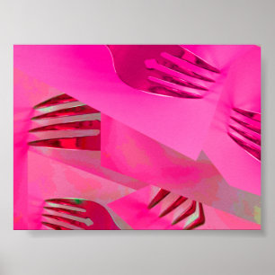 Poster de la fourche dans la rue