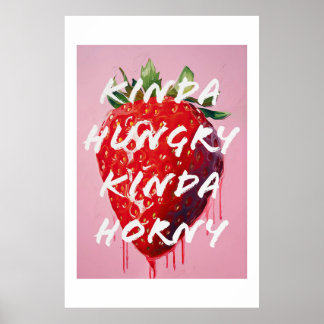 Poster de la fraise Horny