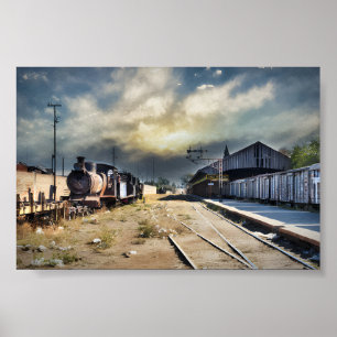 Poster de la gare ferroviaire abandonnée