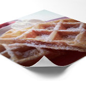 Poster de la gaufre couverte et des fraises fraîch (Coin)