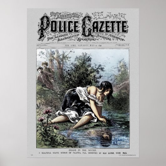 Poster de la Gazette de la police Insane Woods (Devant)