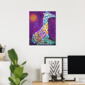 Poster de la Giraffe colorée (Bureau à domicile)